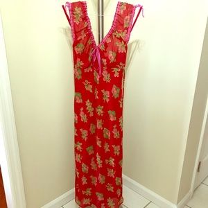 Vintage Betsey Johnson Strawberry Print Dress
